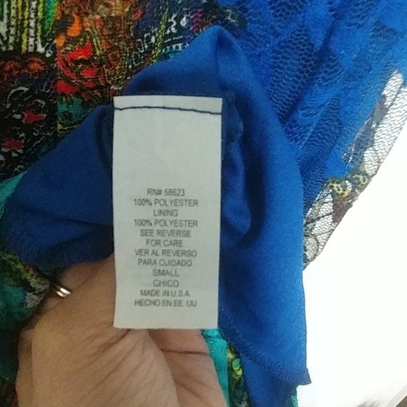 Blue Lace Midi Dress - Picture 6 of 6